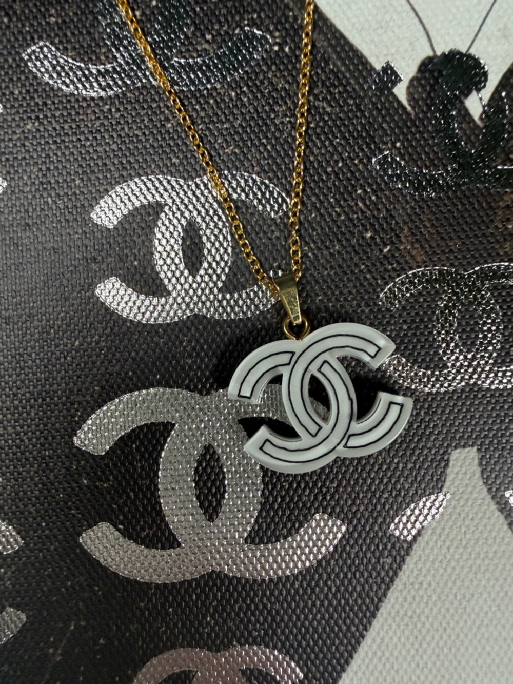 Beautiful Upcycled CC Charm on 18” 925 Chain